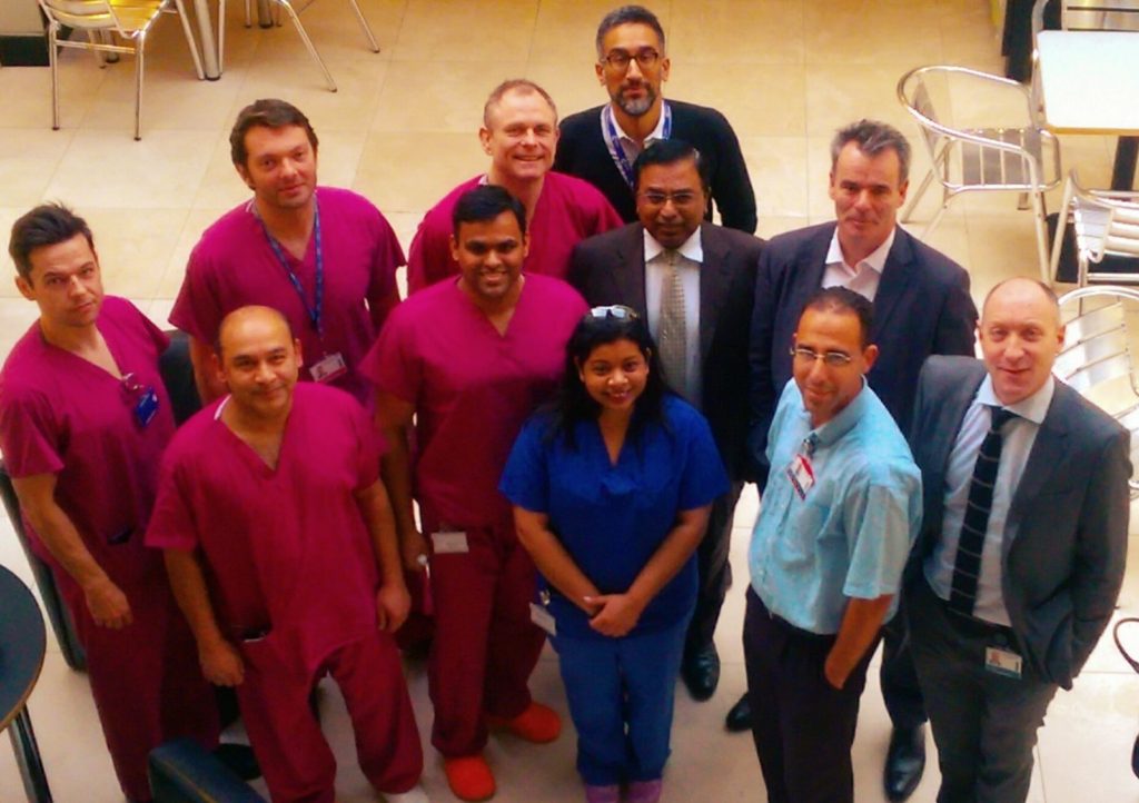 Robotic team, led by Prof. John Kelly at University College London Hospital